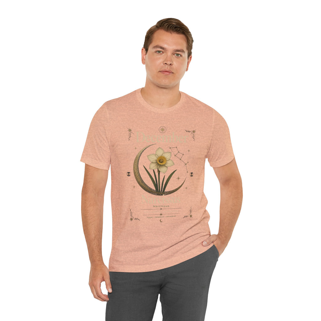 December Birth Flower - Narcissus T‑Shirt — Birth Month Flower Tee