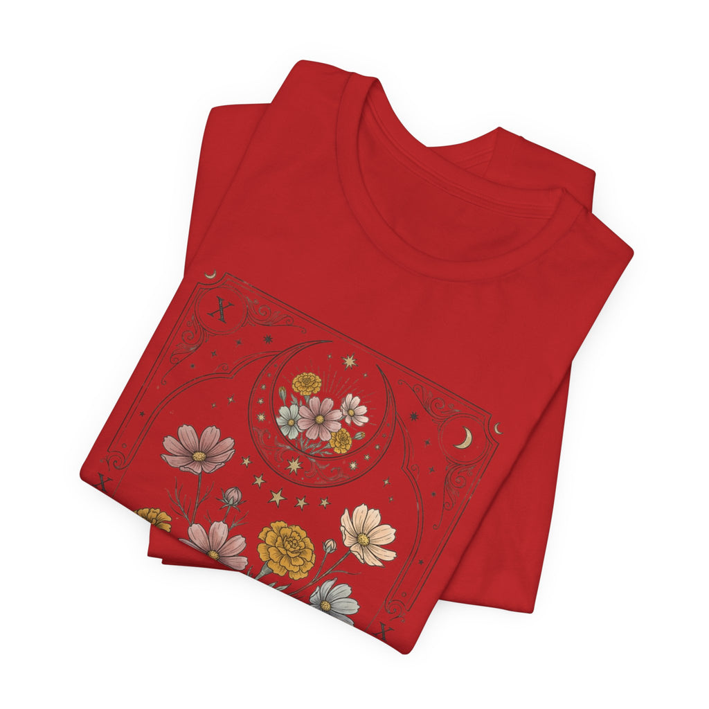 Libra & Scorpio Floral Zodiac T‑Shirt — Botanical Horoscope Tee