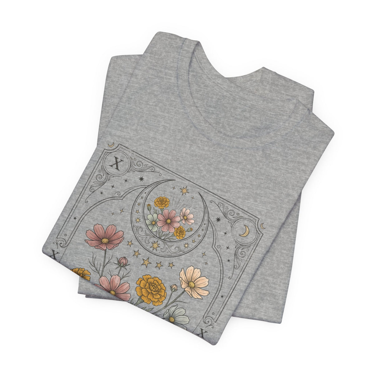 Libra & Scorpio Floral Zodiac T‑Shirt — Botanical Horoscope Tee