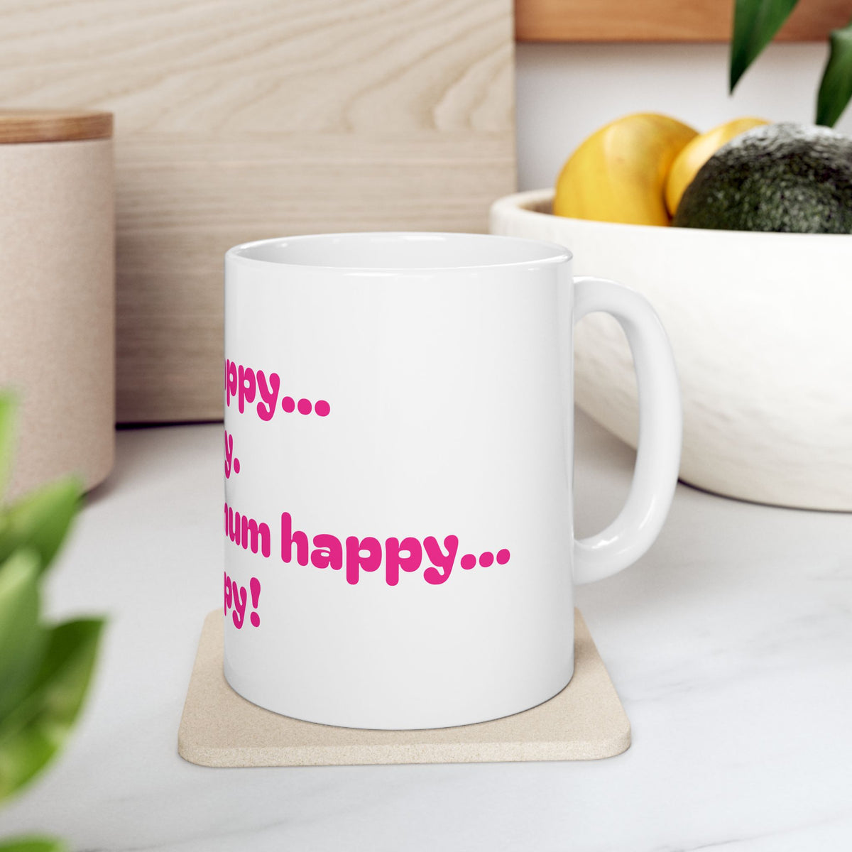 If Mama's Not Happy Funny Pink Typography Mug | Ceramic Coffee Cup
