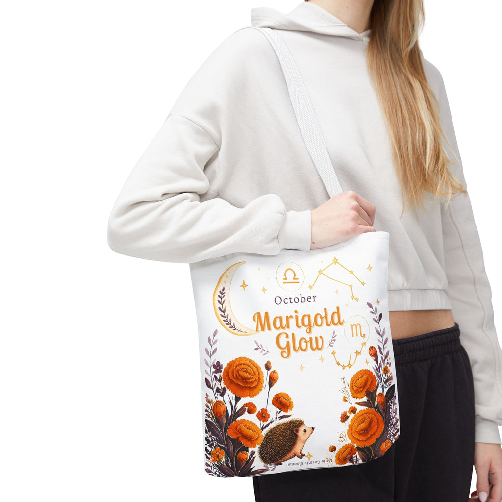 October Birth Flower - Marigold Glow Tote Bag (AOP)