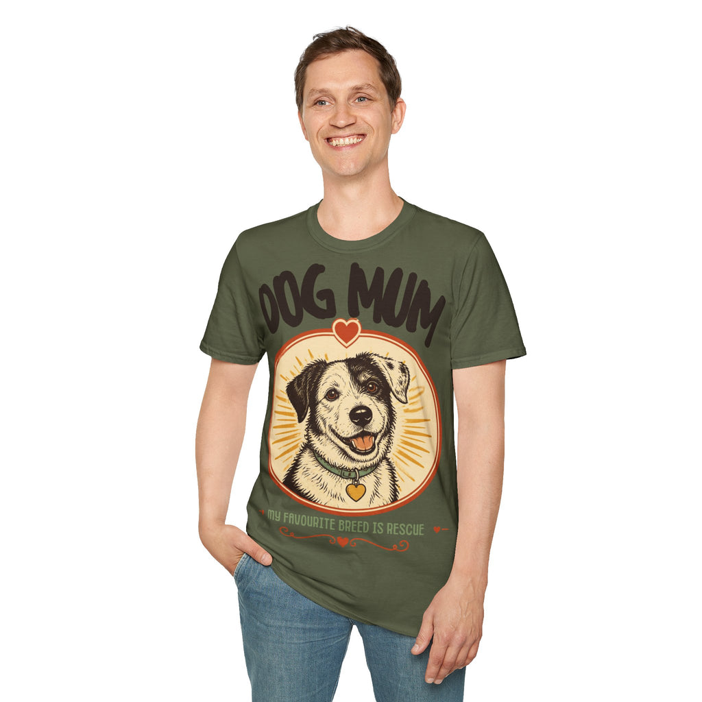 Dog Mum shirt | Rescue dog illustration T-Shirt