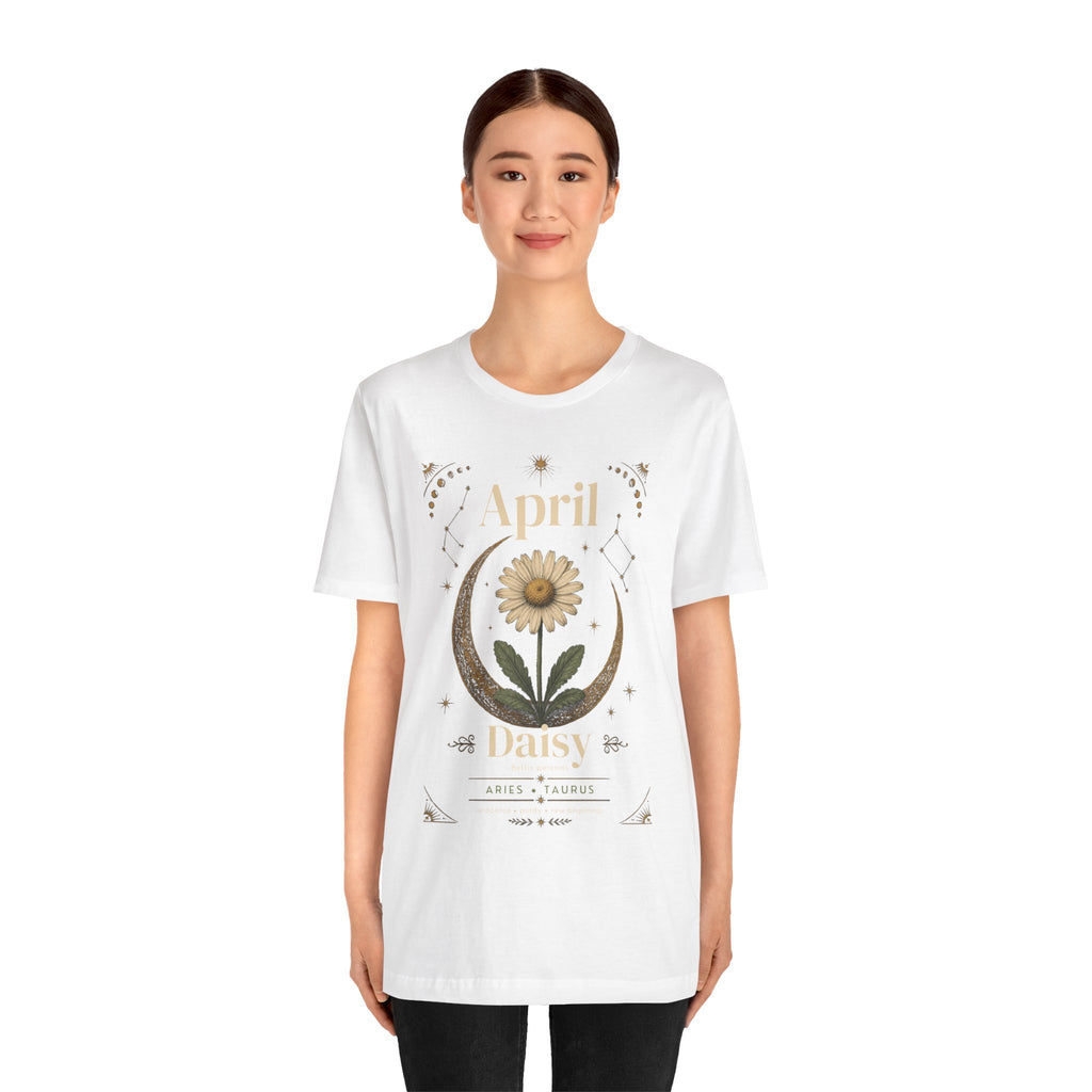 April Birth Flower Tee | Daisy Botanical Design | Birthday Gift
