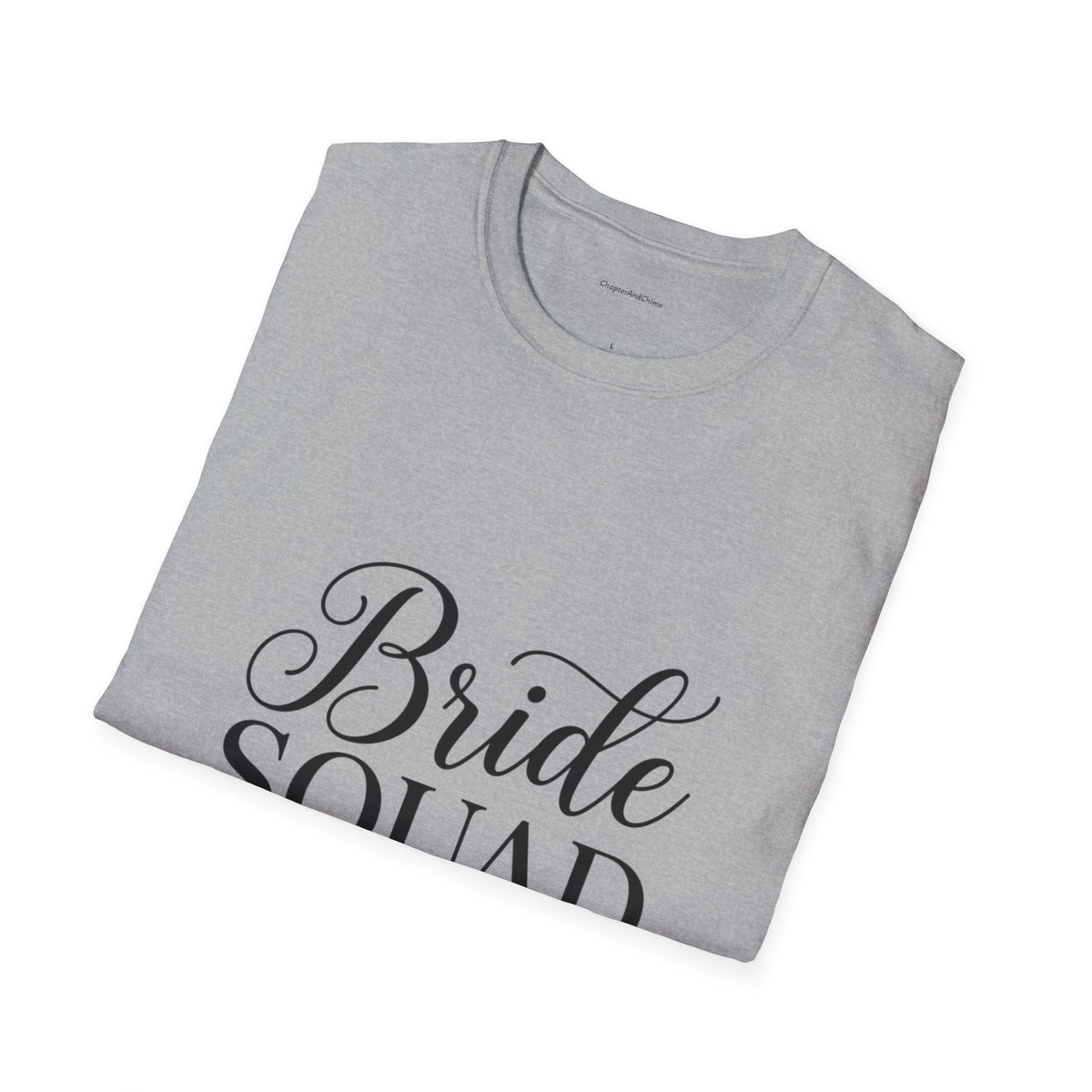 Bride Squad T-Shirt — Bachelorette Party Bridesmaid Tee with Champagne Icons