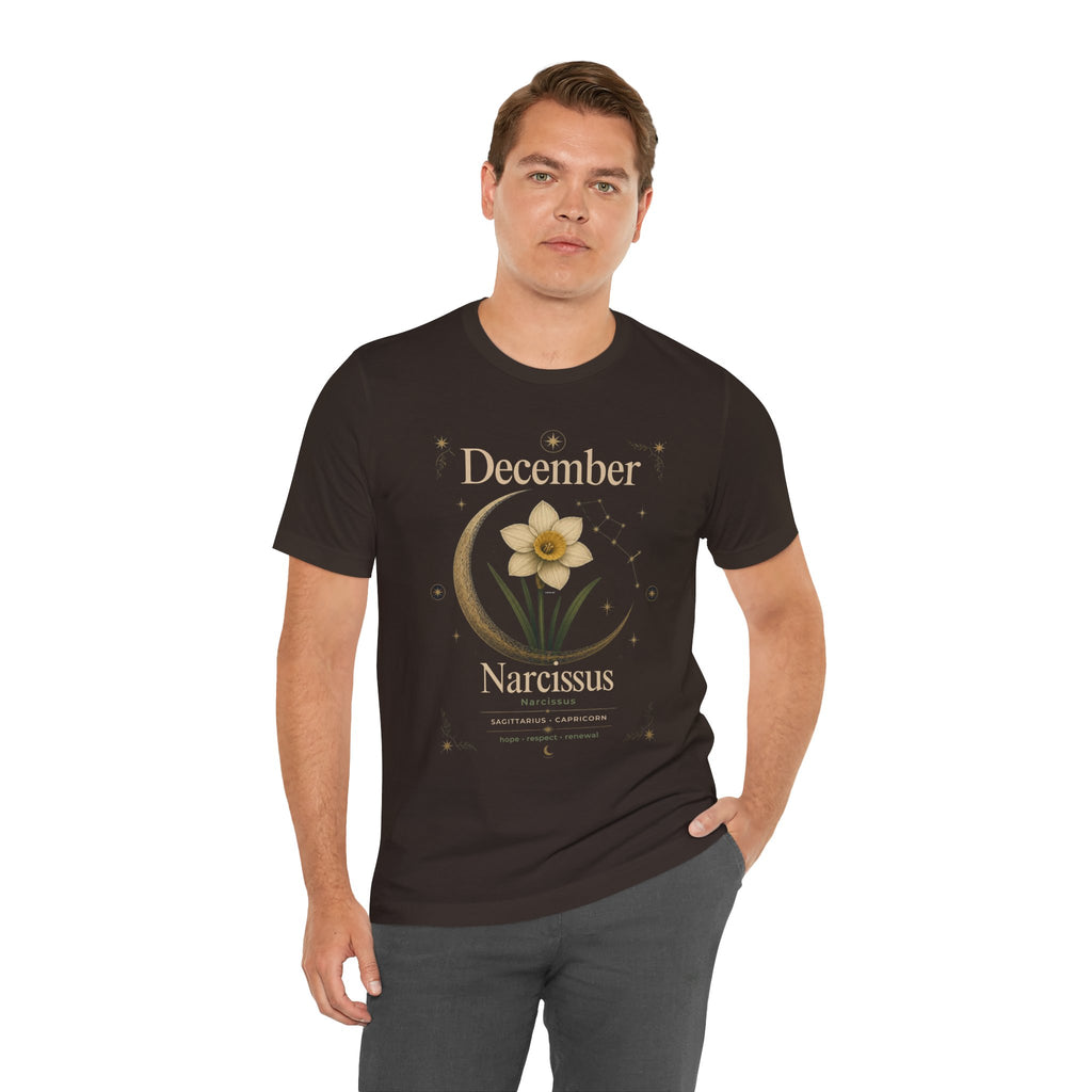 December Birth Flower - Narcissus T‑Shirt — Birth Month Flower Tee