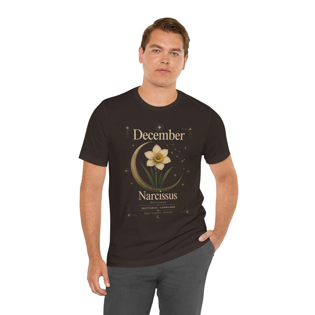 December Birth Flower - Narcissus T‑Shirt — Birth Month Flower Tee