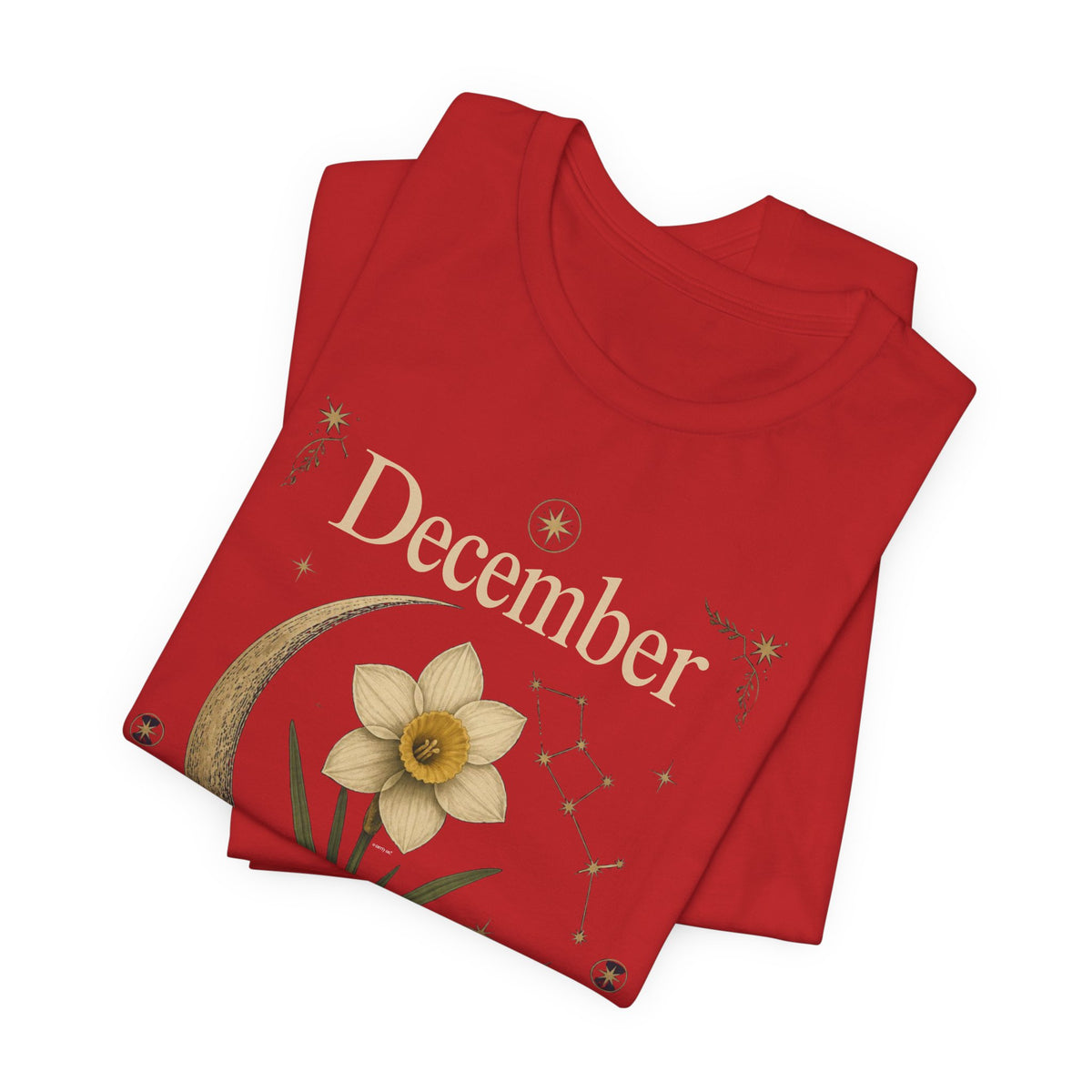 December Birth Flower - Narcissus T‑Shirt — Birth Month Flower Tee