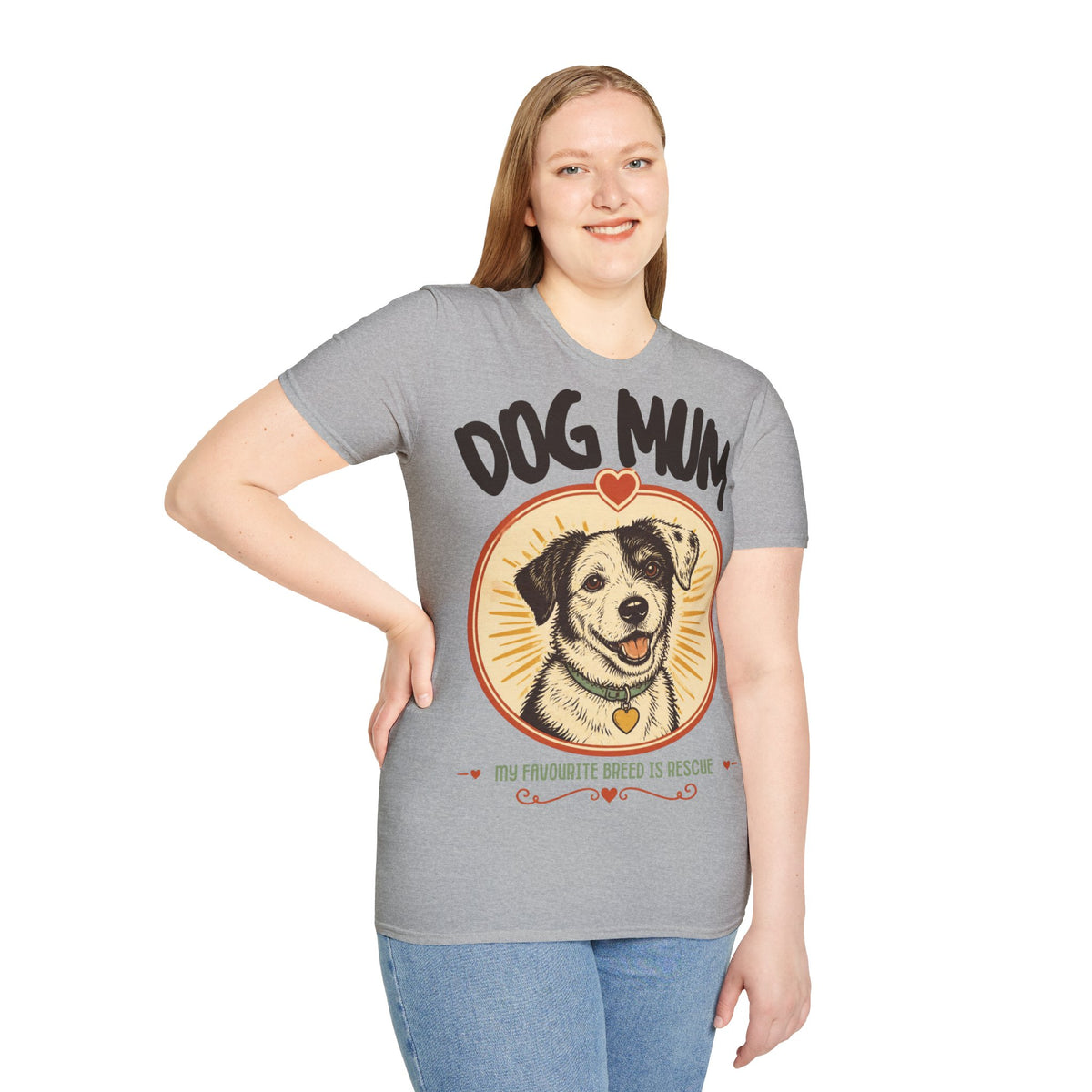 Dog Mum shirt | Rescue dog illustration T-Shirt