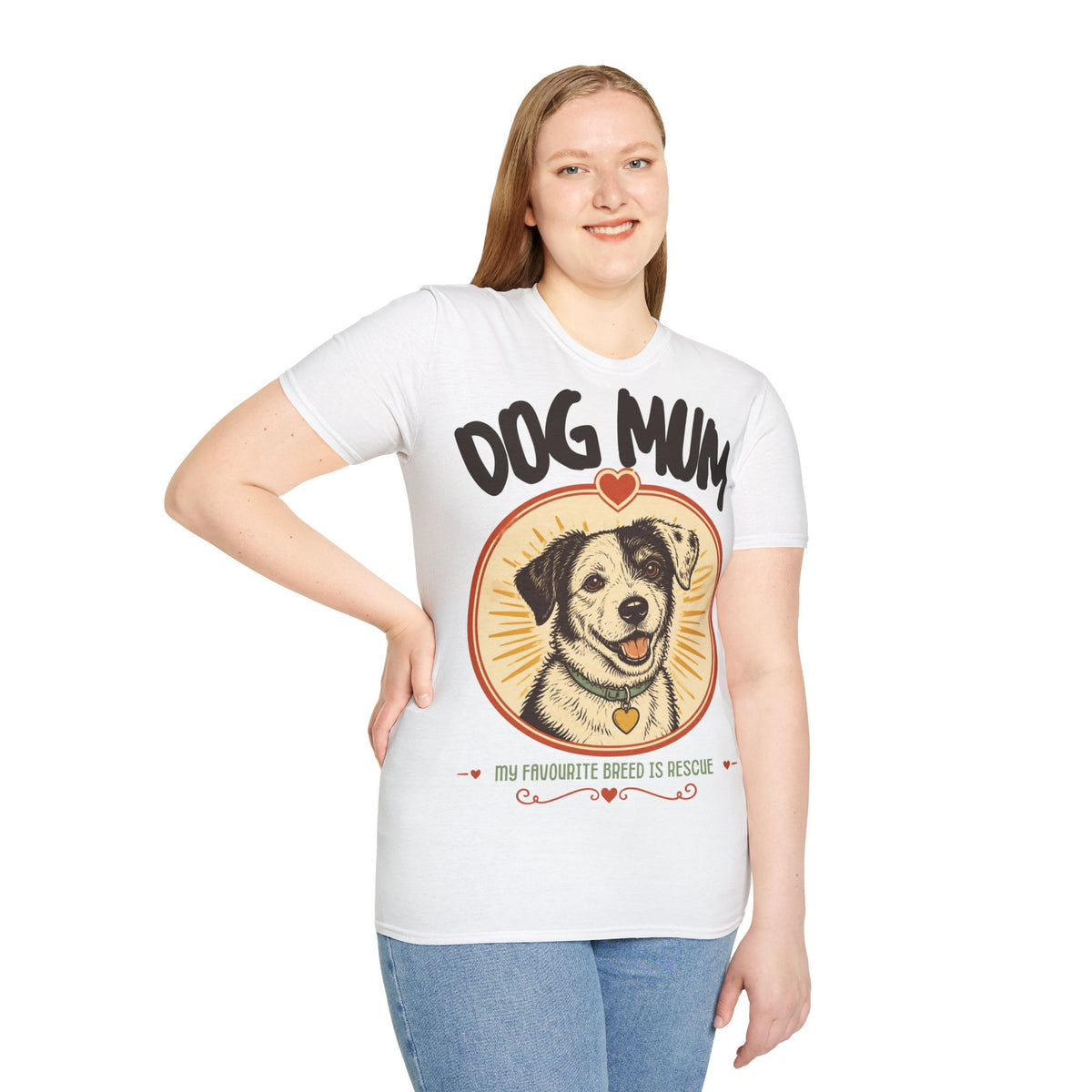 Dog Mum shirt | Rescue dog illustration T-Shirt