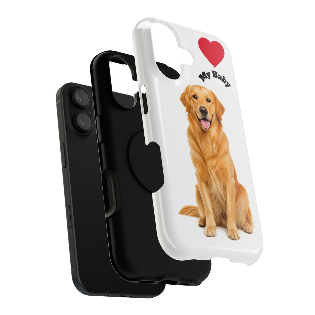 iPhone Case Golden Retriever Love | Impact-Resistant Phone Case