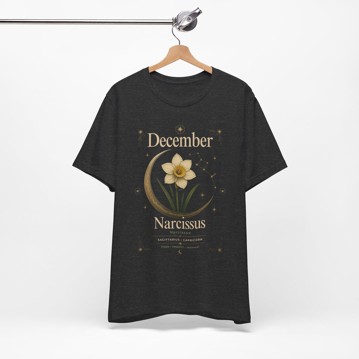 December Birth Flower - Narcissus T‑Shirt — Birth Month Flower Tee