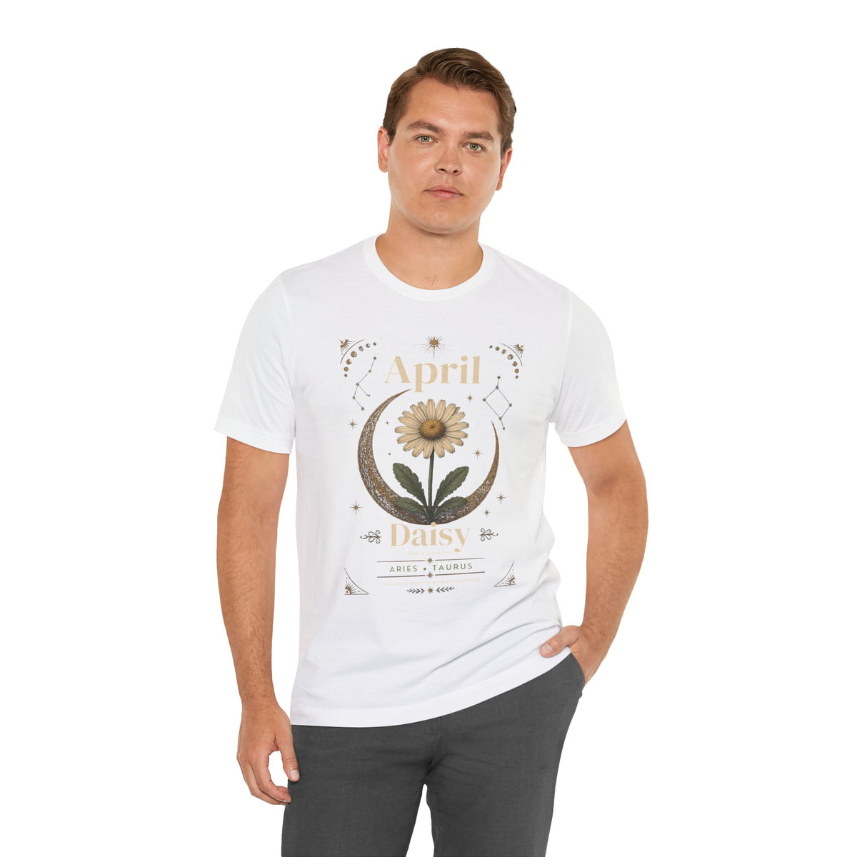 April Birth Flower Tee | Daisy Botanical Design | Birthday Gift
