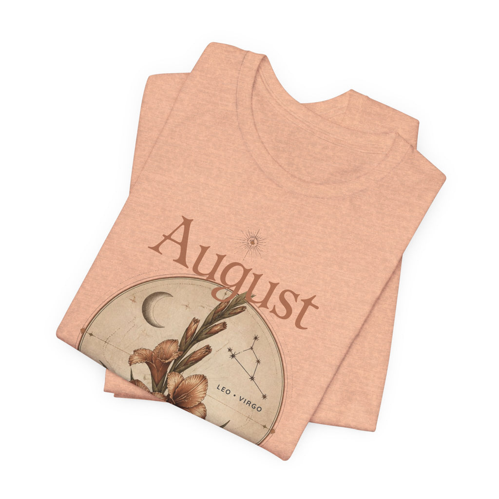 August Birth Flower Gladiolus Floral Tee