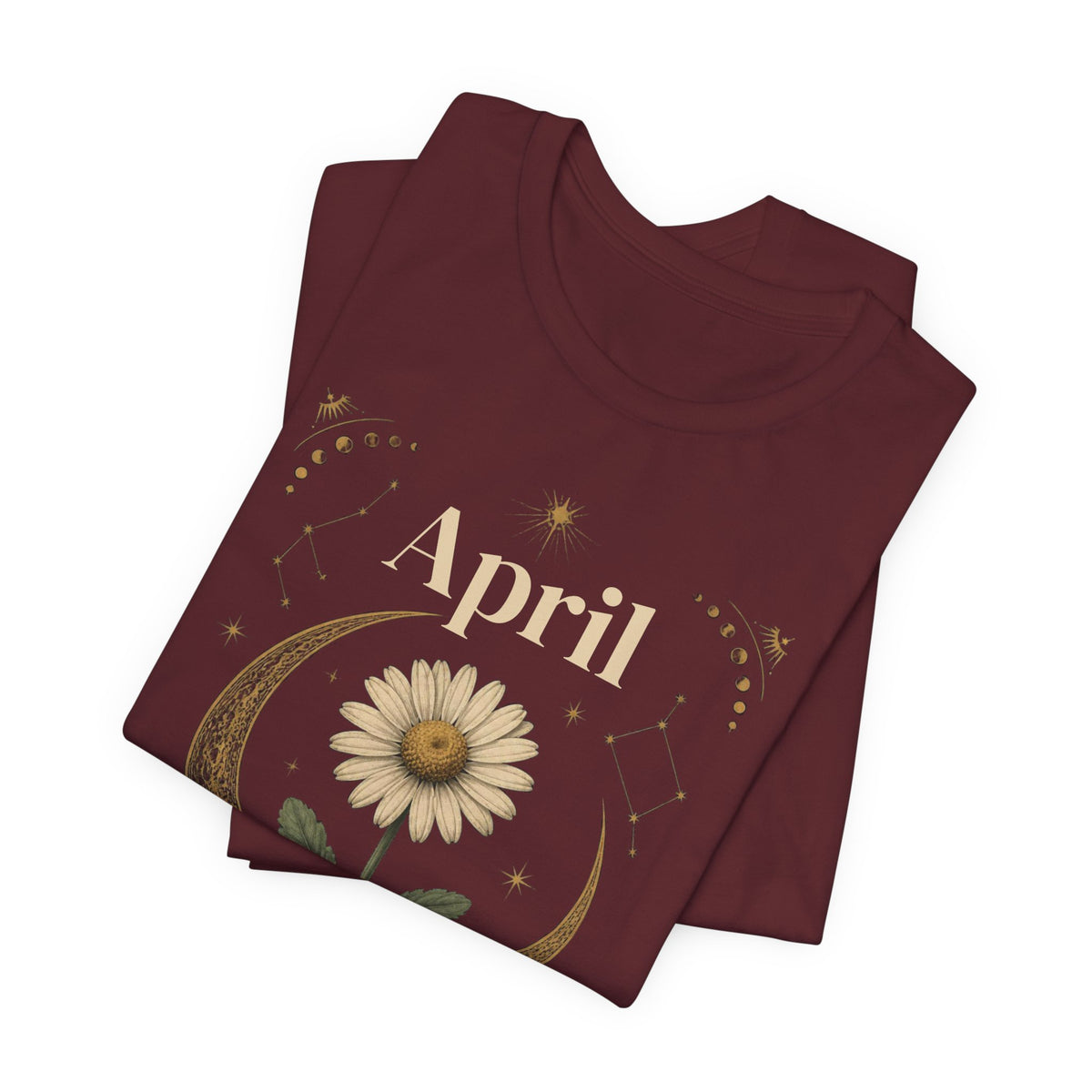 April Birth Flower Tee | Daisy Botanical Design | Birthday Gift