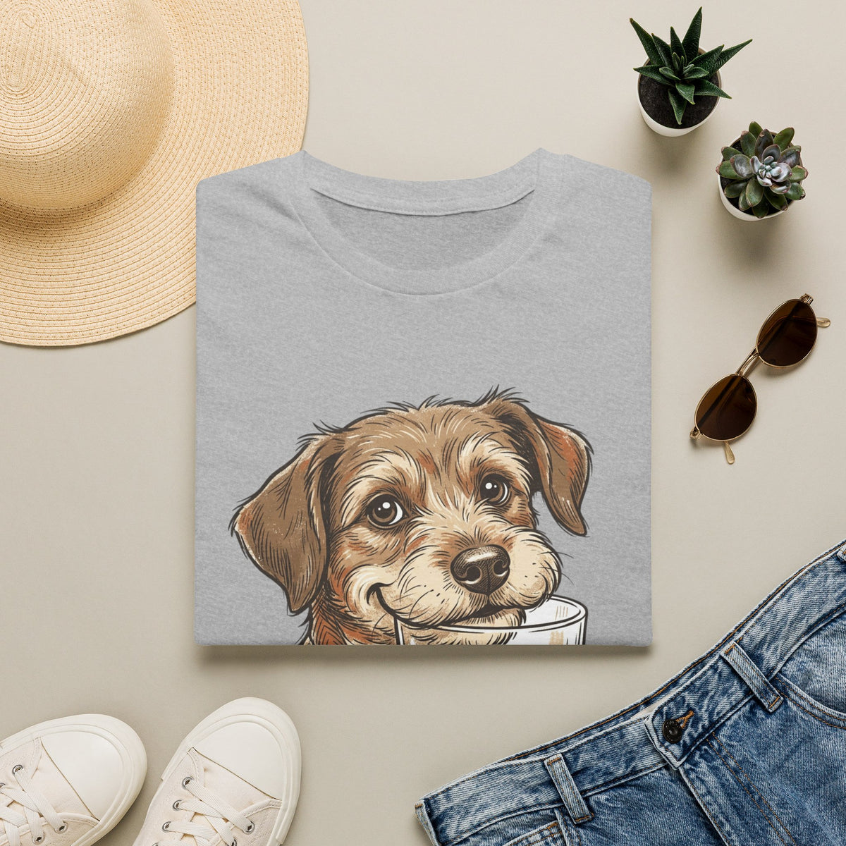 Whiskey Dog A Perfect Pairing T-Shirt | Dog & Whiskey Illustration