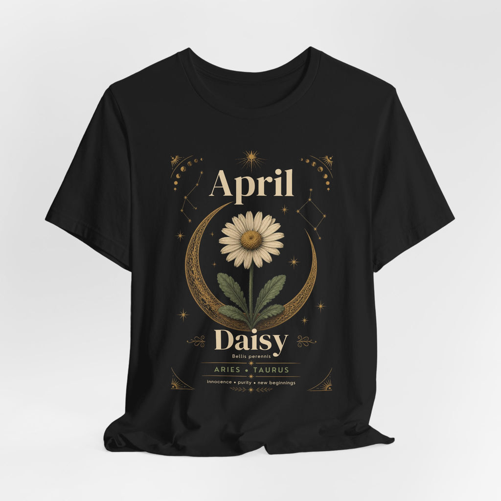 April Birth Flower Tee | Daisy Botanical Design | Birthday Gift