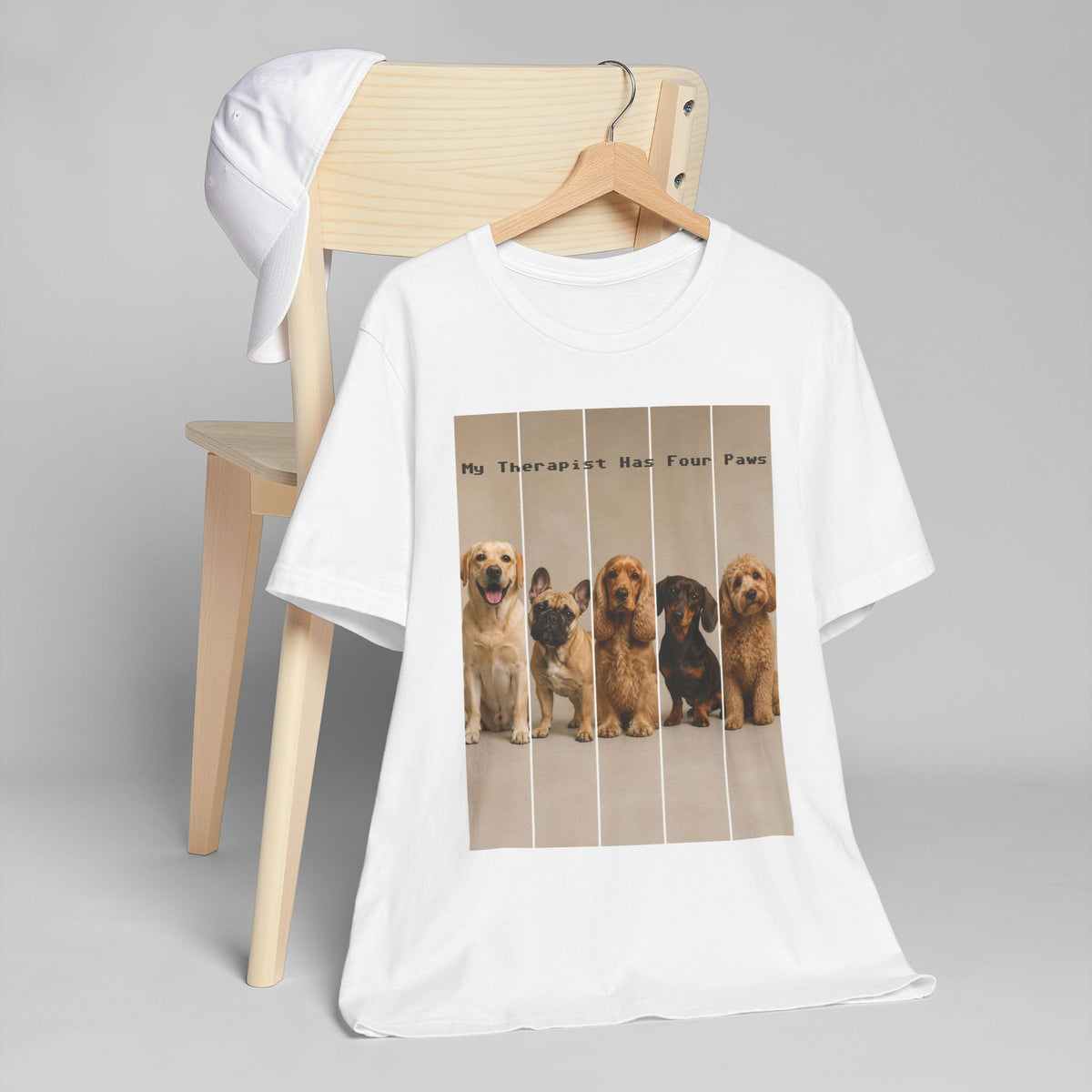 Dog Therapist T‑Shirt — "My Therapist Has Four Paws" Cute Puppy Graphic Tee