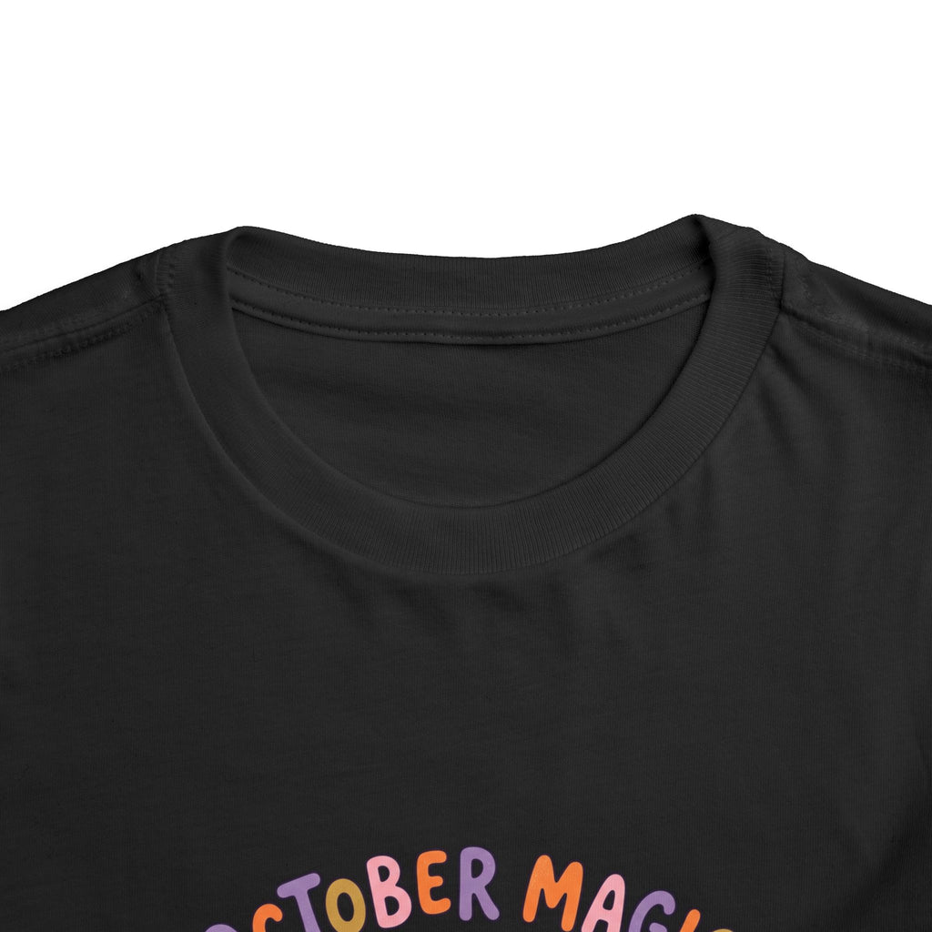 Halloween - October Magic Toddler Tee — Cute Witch Pumpkin Halloween Shirt