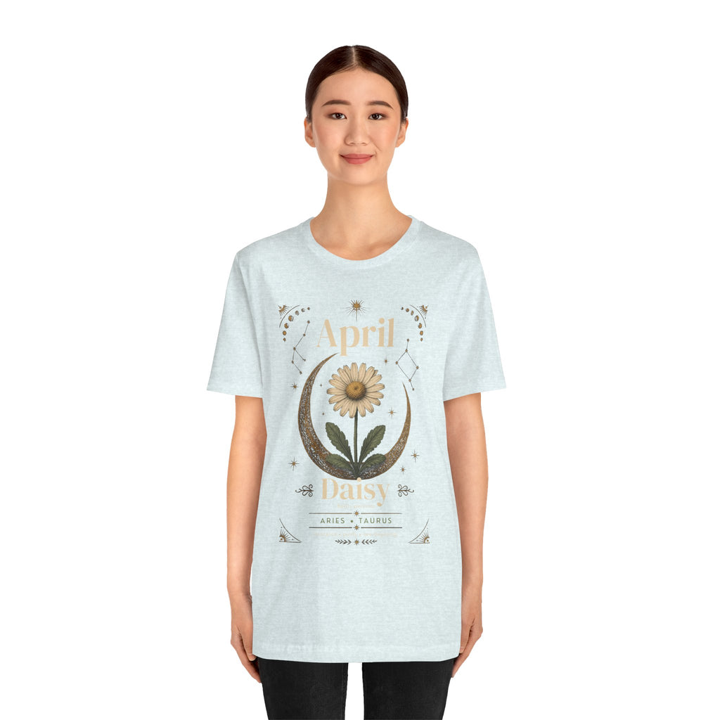April Birth Flower Tee | Daisy Botanical Design | Birthday Gift