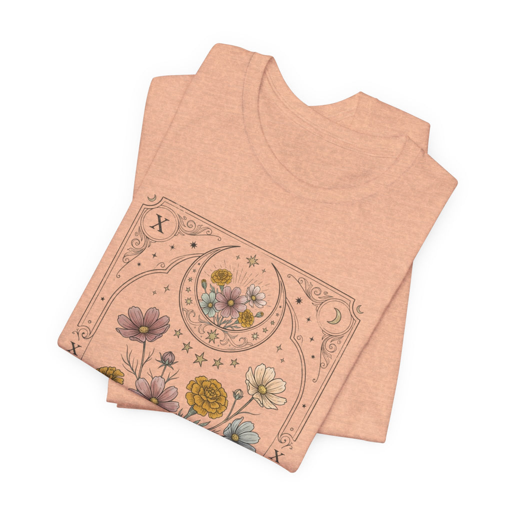 Libra & Scorpio Floral Zodiac T‑Shirt — Botanical Horoscope Tee