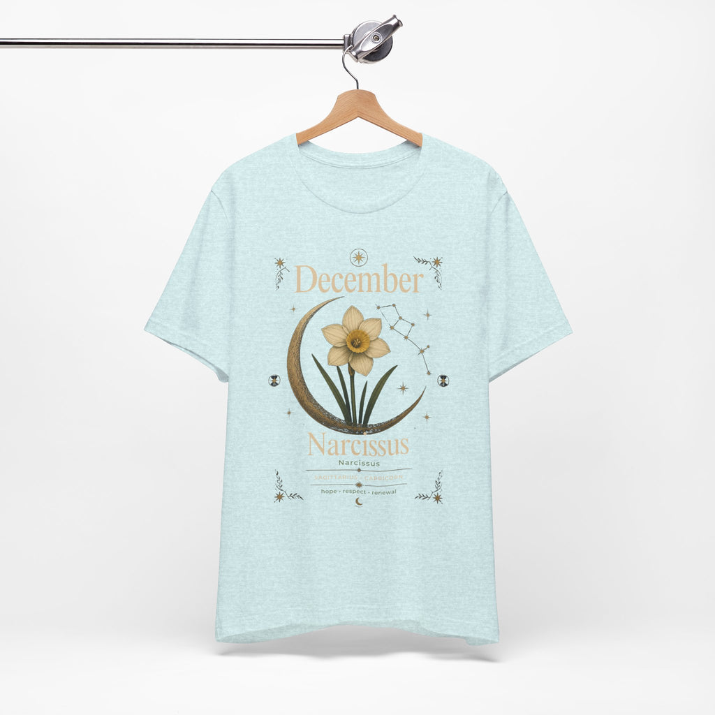 December Birth Flower - Narcissus T‑Shirt — Birth Month Flower Tee