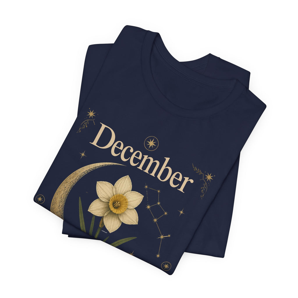December Birth Flower - Narcissus T‑Shirt — Birth Month Flower Tee