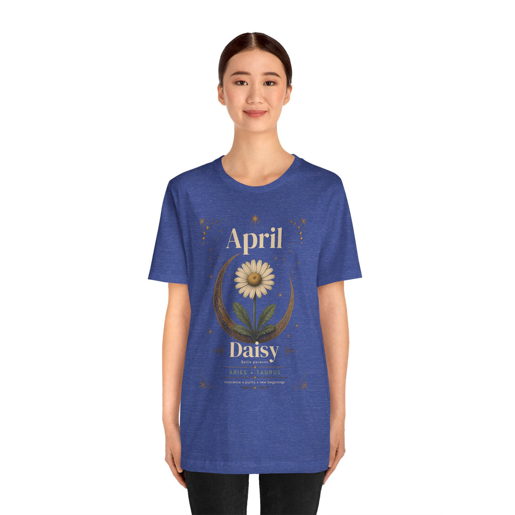 April Birth Flower Tee | Daisy Botanical Design | Birthday Gift