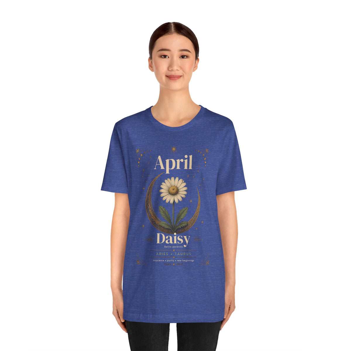 April Birth Flower Tee | Daisy Botanical Design | Birthday Gift