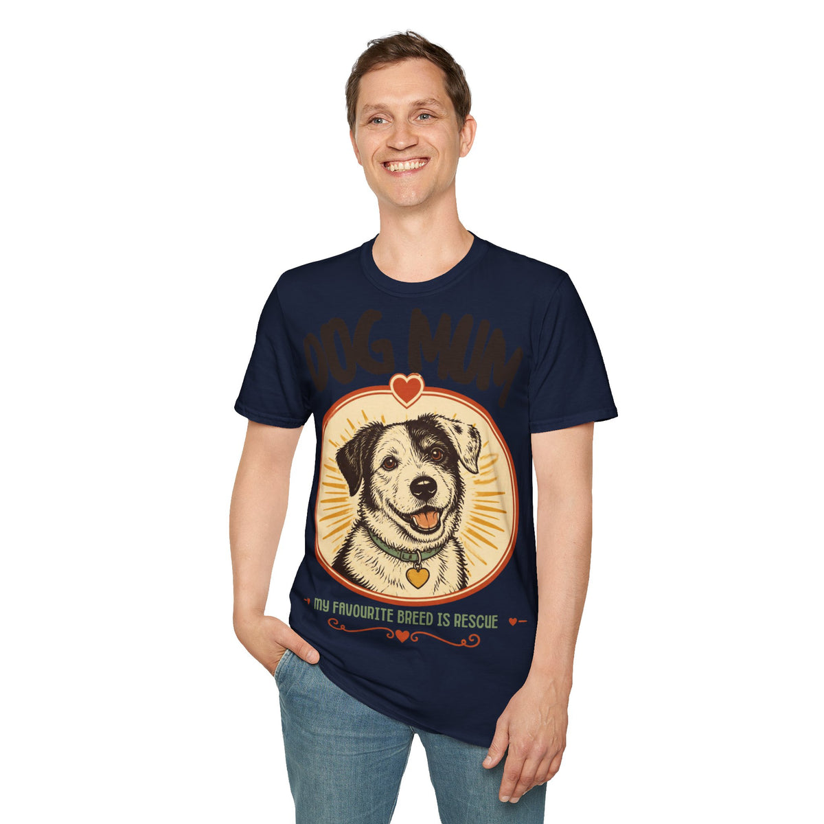 Dog Mum shirt | Rescue dog illustration T-Shirt