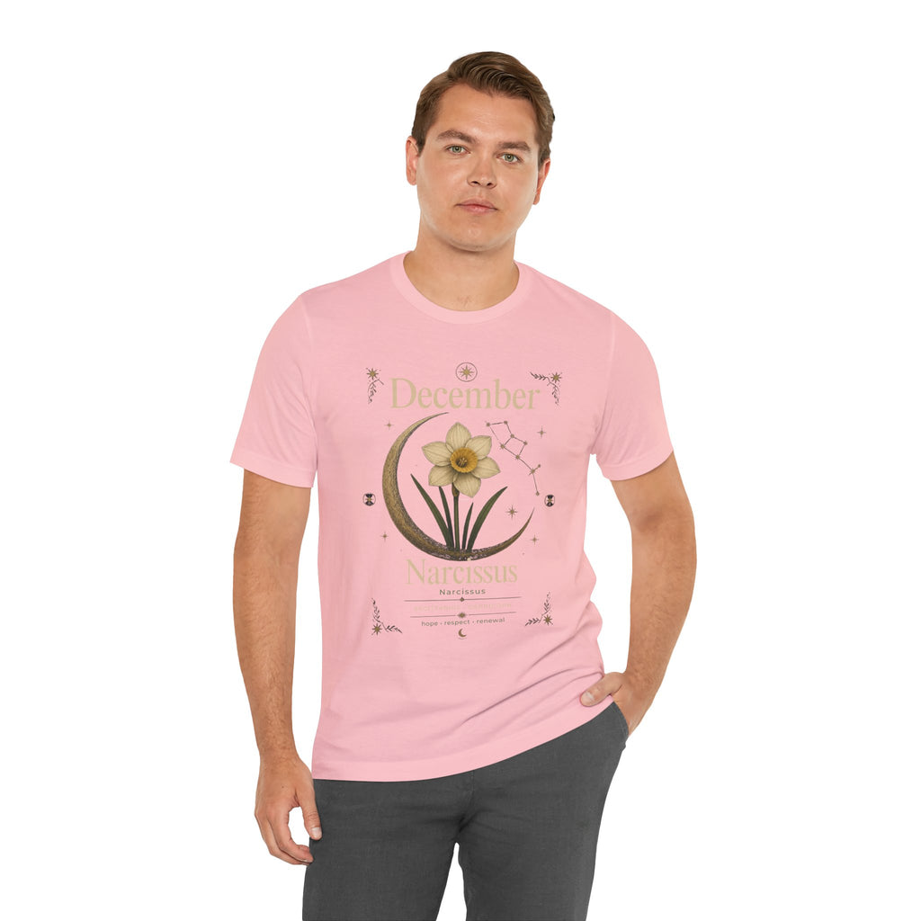 December Birth Flower - Narcissus T‑Shirt — Birth Month Flower Tee