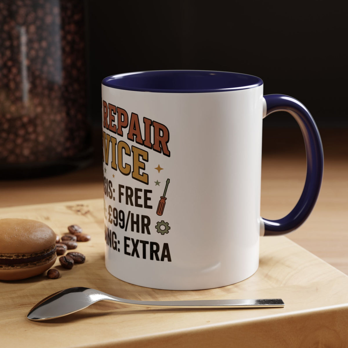 Dad's Repair Service Mug | Funny Diagnostic Labour Rate Coffee Mug