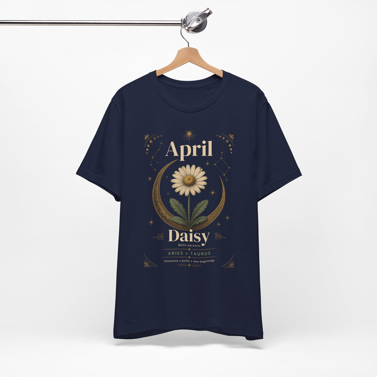 April Birth Flower Tee | Daisy Botanical Design | Birthday Gift