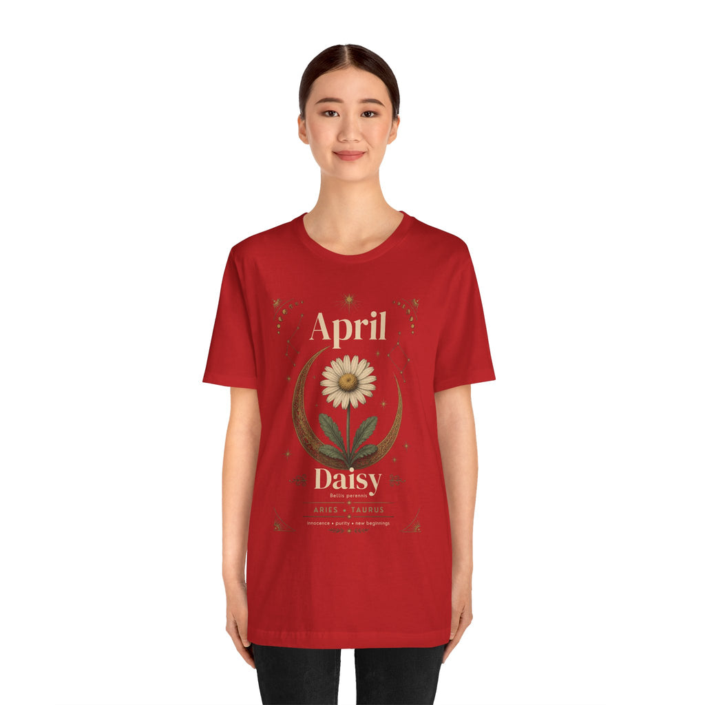 April Birth Flower Tee | Daisy Botanical Design | Birthday Gift