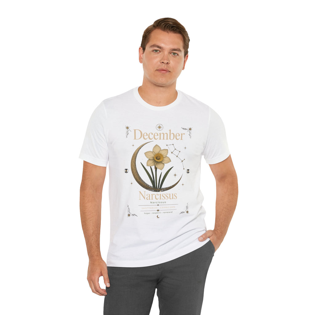 December Birth Flower - Narcissus T‑Shirt — Birth Month Flower Tee