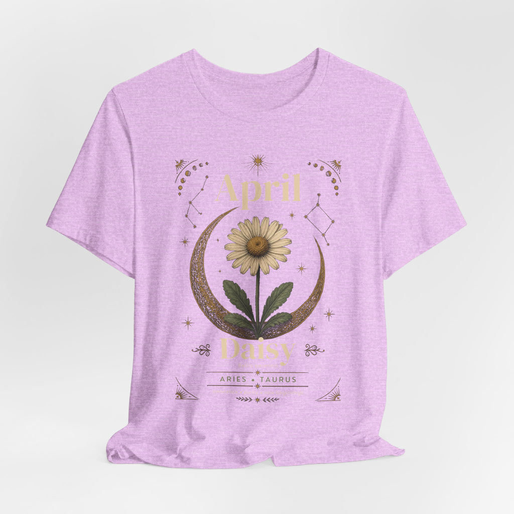 April Birth Flower Tee | Daisy Botanical Design | Birthday Gift