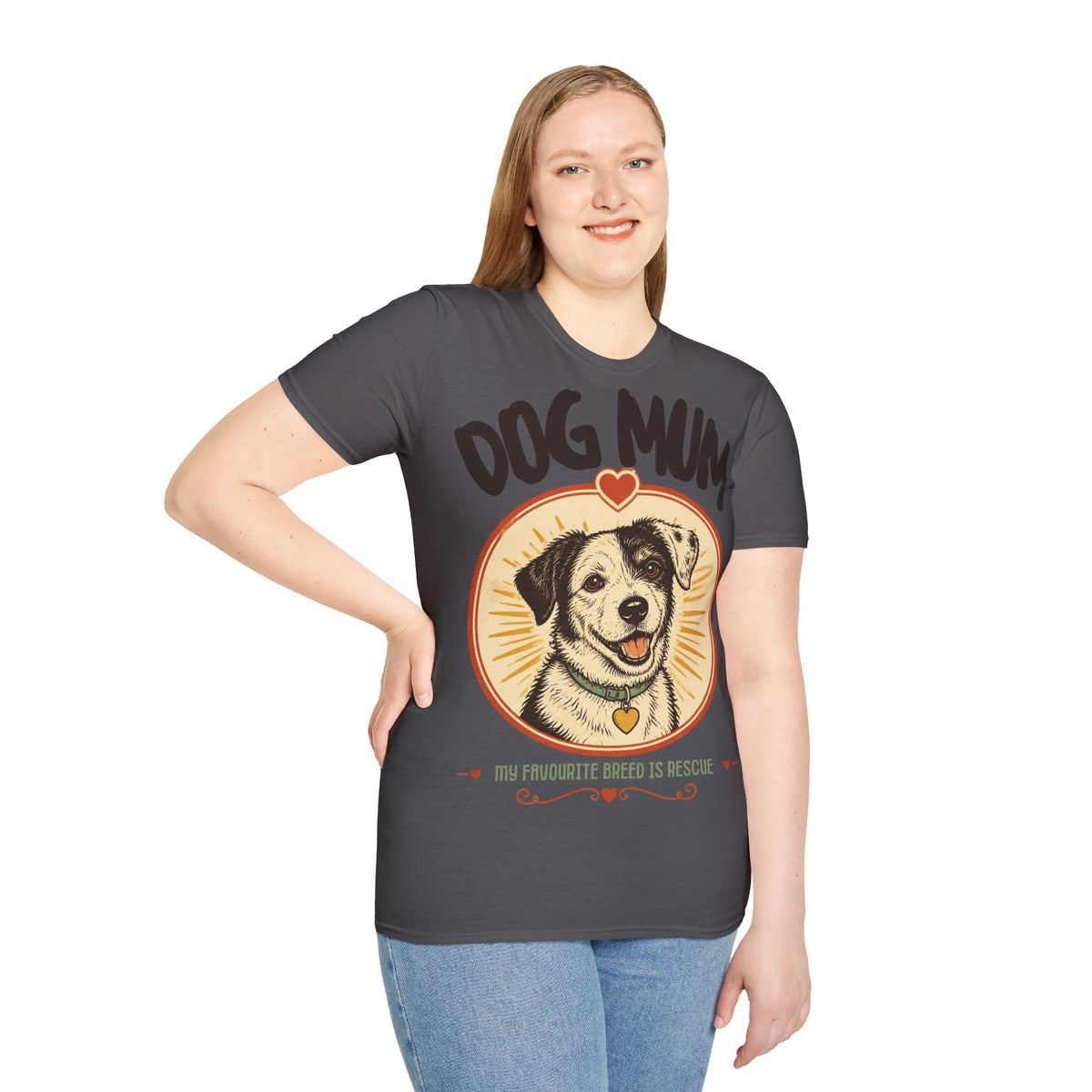 Dog Mum shirt | Rescue dog illustration T-Shirt