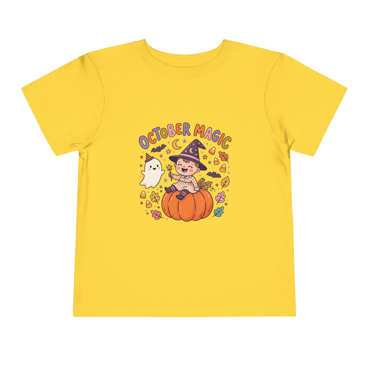 Halloween - October Magic Toddler Tee — Cute Witch Pumpkin Halloween Shirt