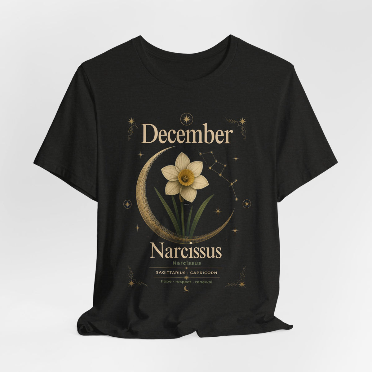 December Birth Flower - Narcissus T‑Shirt — Birth Month Flower Tee