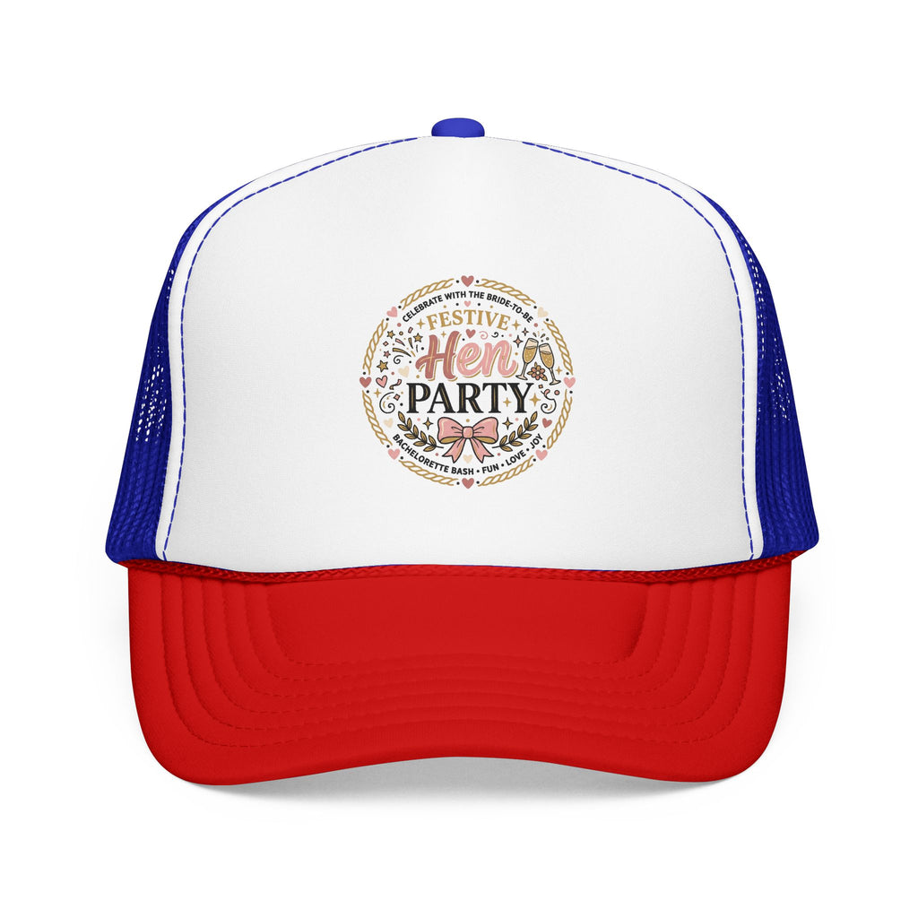 Hen Party Festive Foam Trucker Hat | Floral Wreath Design