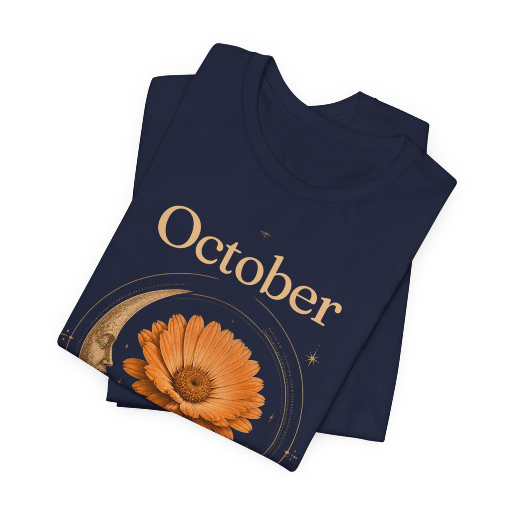 October Birth Flower Calendula T‑Shirt – Floral Birth Month Tee