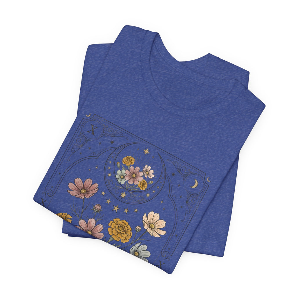 Libra & Scorpio Floral Zodiac T‑Shirt — Botanical Horoscope Tee