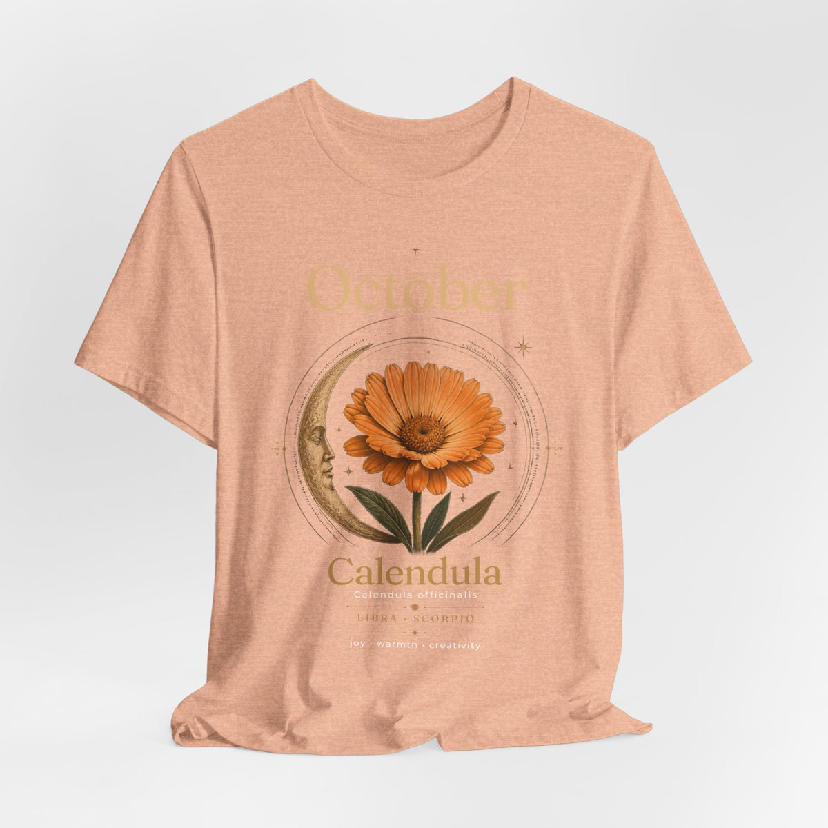 October Birth Flower Calendula T‑Shirt – Floral Birth Month Tee