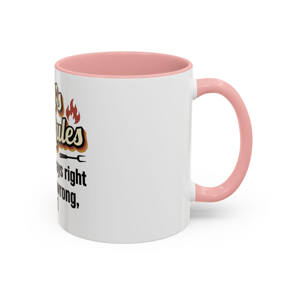 Dad's BBQ Rules Mug | 11oz or 15oz Accent Coffee Mug