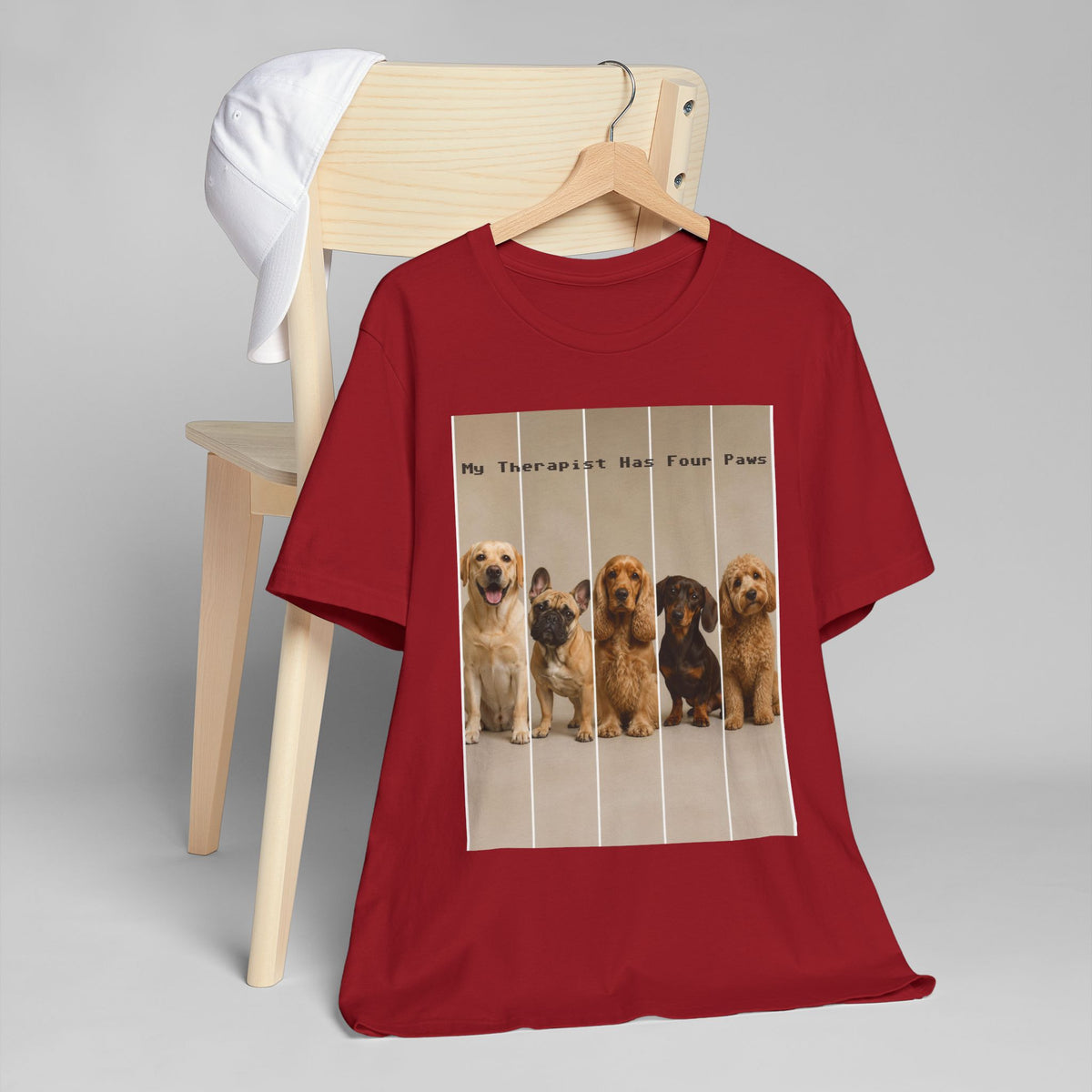 Dog Therapist T‑Shirt — "My Therapist Has Four Paws" Cute Puppy Graphic Tee