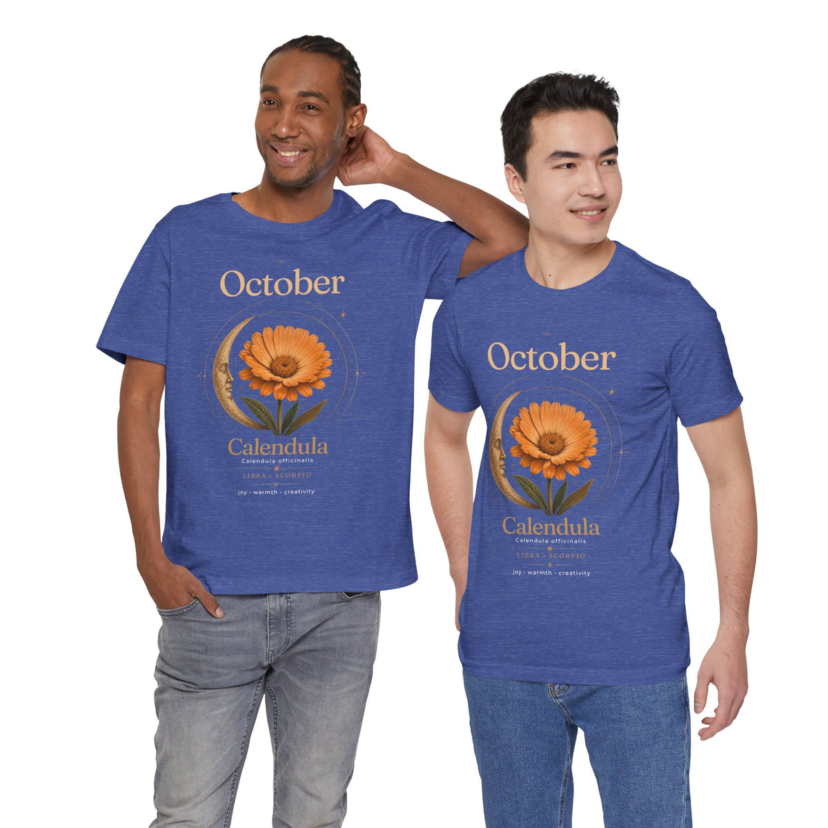 October Birth Flower Calendula T‑Shirt – Floral Birth Month Tee
