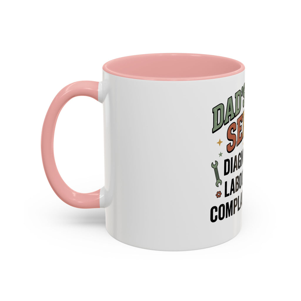 Dad's Repair Service Mug | Funny Diagnostic Labour Rate Coffee Mug