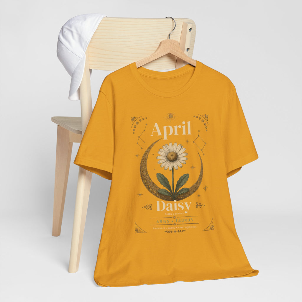 April Birth Flower Tee | Daisy Botanical Design | Birthday Gift