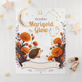 October Marigold Glow Baby Blanket — Zodiac Hedgehog Fleece