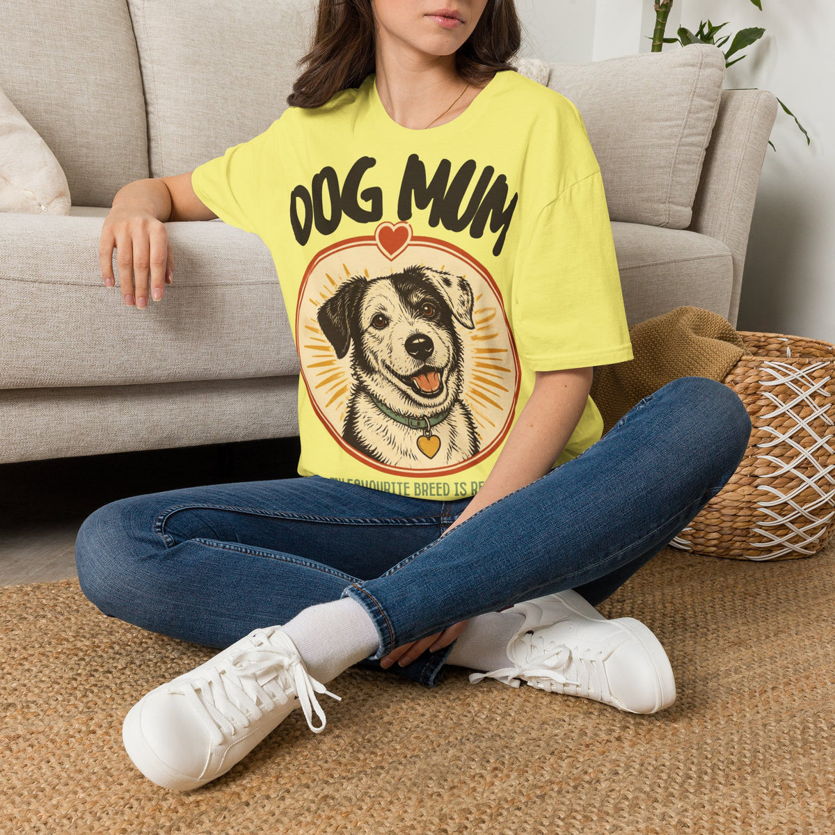 Dog Mum shirt | Rescue dog illustration T-Shirt