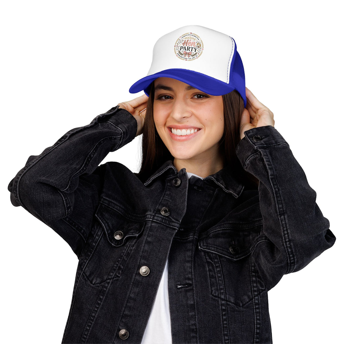 Hen Party Festive Foam Trucker Hat | Floral Wreath Design